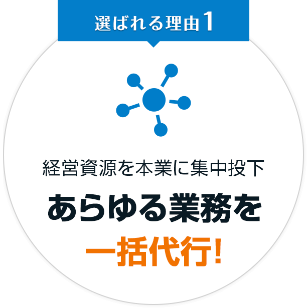 あらゆる業務を一括代行