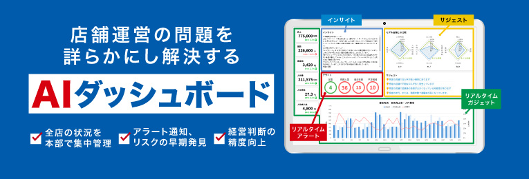 店舗運営の問題を詳らかにし解決するAIダッシュボード