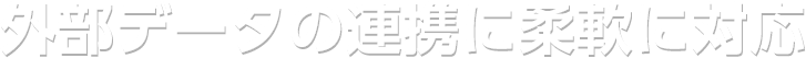 外部データの連携に柔軟に対応