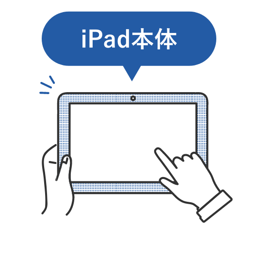 標準サービスはiPad本体と故障時の無償交換と動産保険とご返却時のデータ消去が含まれています