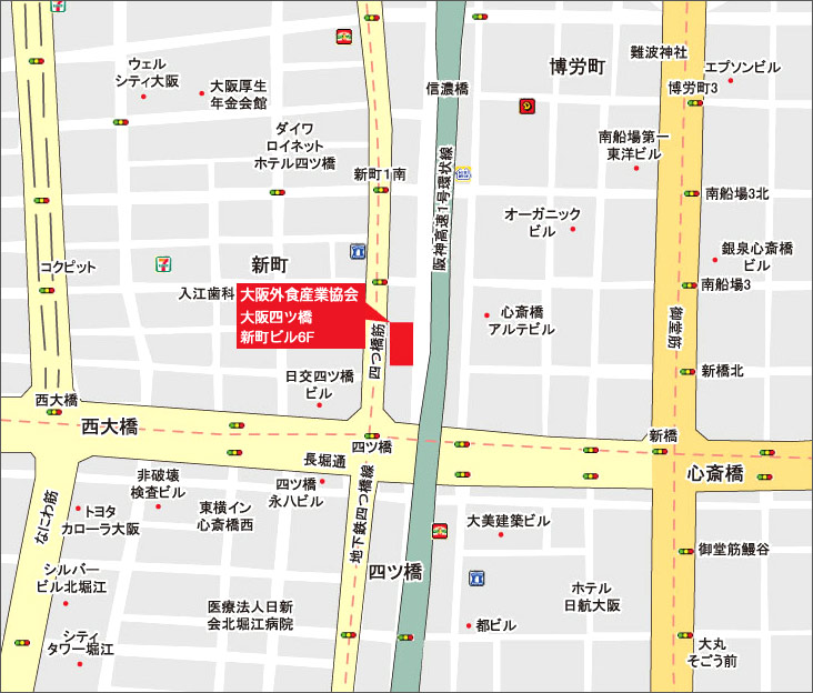 大阪外食産業協会（ORA）地図