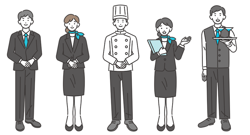 宿泊業界の課題_職種・勤務形態の多様さのイメージ